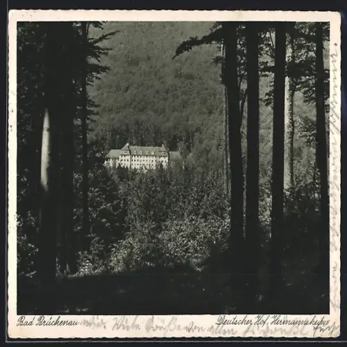 AK Bad Brückenau, Hotel Deutscher Hof, Hermannsheim