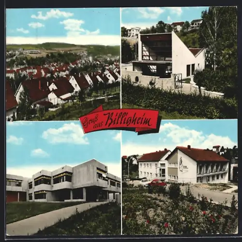 AK Billigheim / Baden, Teilansicht, Strassenpartie, Ortspartie