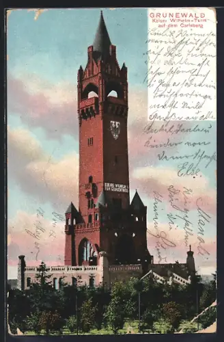 AK Grunewald, Kaiser Wilhelm-Turm auf dem Carlsberg
