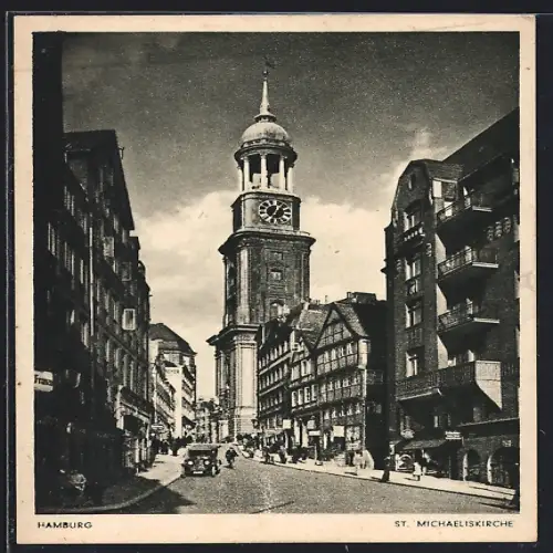 AK Hamburg-Neustadt, Blick auf die St. Michaeliskirche
