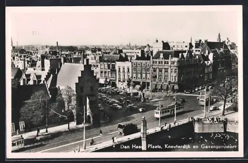 AK Den Haag, Plaats, Kneuterdijk en Gavangenpoort, Strassenbahn