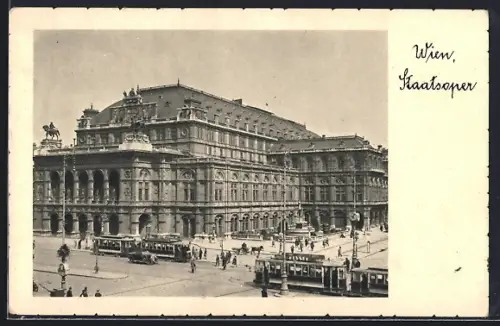 AK Wien, Staatsoper, Strassenbahn