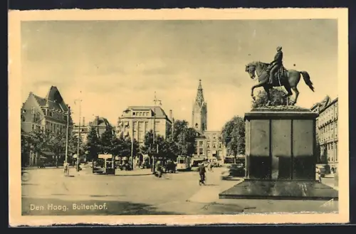 AK Den Haag, Buitenhof, Strassenbahn