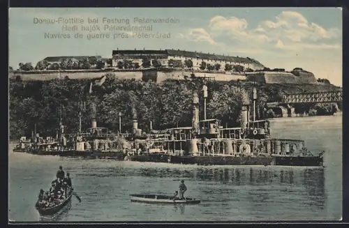 AK Peterwardein, Donau-Flottille bei Festung Peterwardein