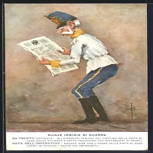 Künstler-AK Kaiser Franz Josef I. von Österreich liest eine Zeitung