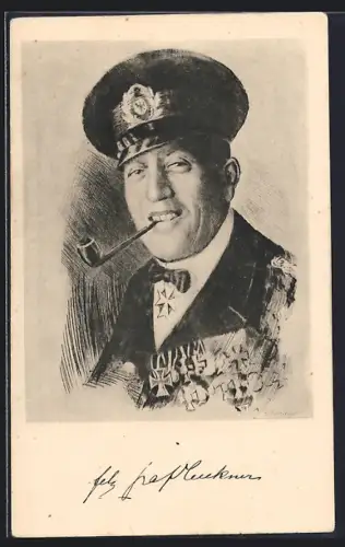 AK Felix Graf von Luckner mit Orden