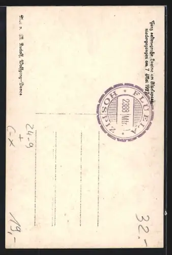 AK Flüelapass, Grosse Lawine am Hotel Hospiz Flüela 1927