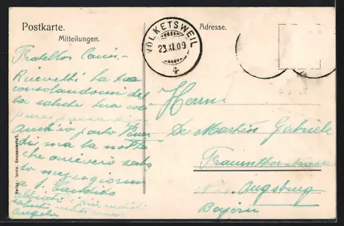 AK Volketswil, Gasthaus z. Löwen mit Blick auf die Kirche