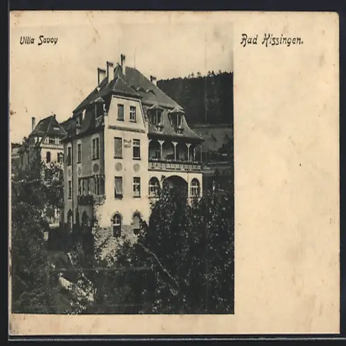 AK Bad Kissingen, Blick auf die Villa Savoy