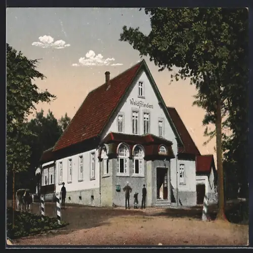 AK Hoberge b. Bielefeld, Restauration Waldfrieden, Bes. Heinr. Diekmann