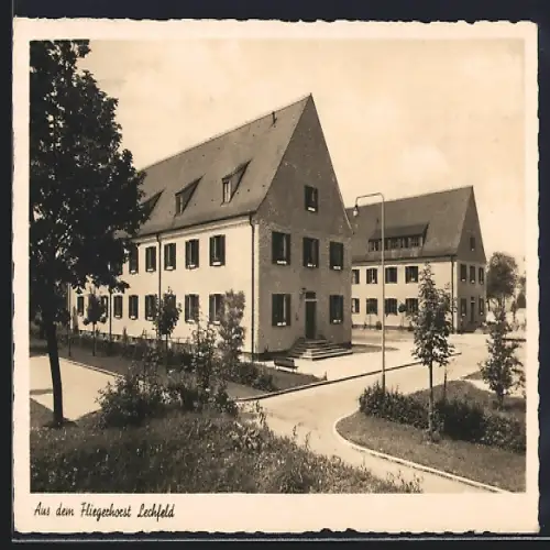AK Lechfeld, Strassenpartie im Fliegerhorst