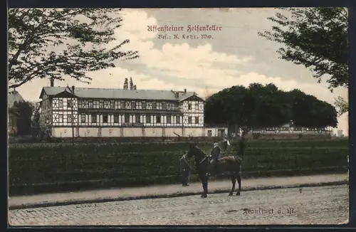 AK Frankfurt-Westend, Gasthof Affensteiner Felsenkeller, K. Lehr Ww.