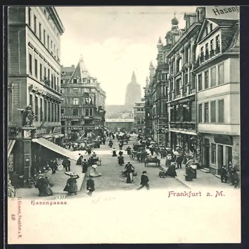 AK Alt-Frankfurt, Blick in die Hasengasse