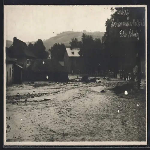 Foto-AK Winterberg /Sauerland, Hochwasser im Ort 1926