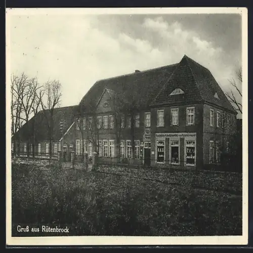 AK Rütenbrock, Gasthaus und Warenhandlung Max Büter