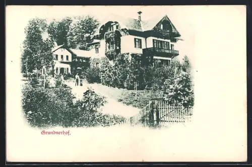 AK Gmund am Tegernsee, Blick auf den Grundnerhof