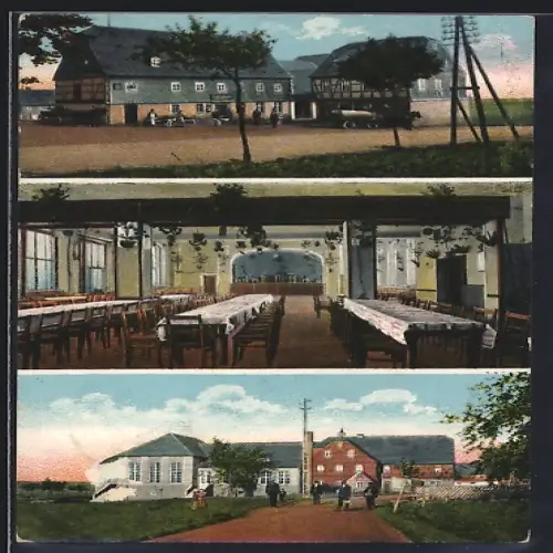AK Leukersdorf i. Erzgb., Weidauers Gasthof, Chemnitzer-Stollbergerstrasse