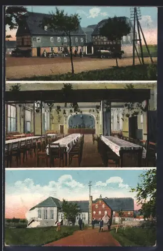 AK Leukersdorf i. Erzgb., Weidauers Gasthof, Chemnitzer-Stollbergerstrasse