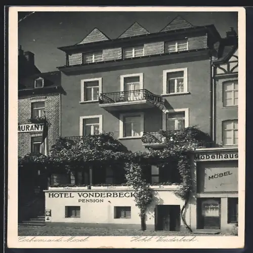 AK Cochem a. d. Mosel, Ansicht der Hotel-Pension Vonderbeck