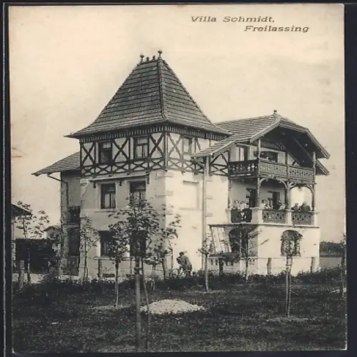 AK Freilassing, Villa Schmidt mit Garten