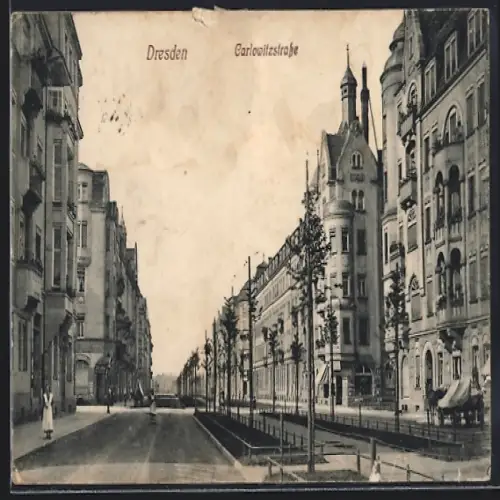 AK Dresden, Partie in der Carlowitzstrasse