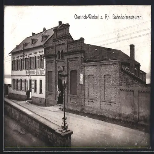 AK Oestrich-Winkel a. Rh., Bahnhofsrestaurant