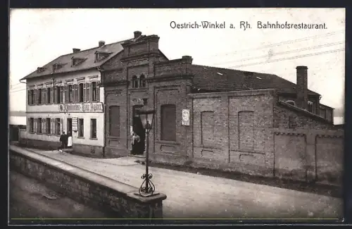 AK Oestrich-Winkel a. Rh., Bahnhofsrestaurant