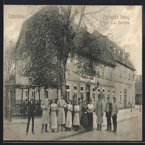 AK Unterlüss, Hubachs Hotel, Bes. Carl Sanders