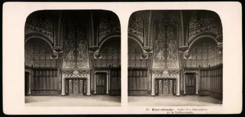 Stereo-Fotografie NPG, Ansicht Pierrefonds, Salle des Chevalliers de la Table-ronde
