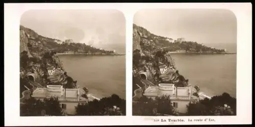 Stereo-Fotografie NPG, Ansicht La Turbie, La route d`Eze