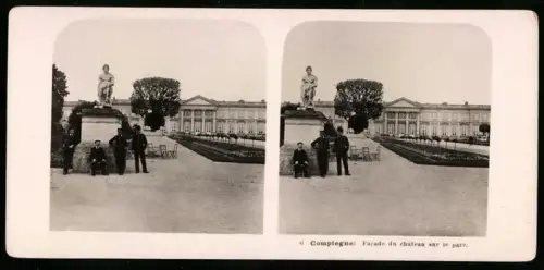 Stereo-Fotografie NPG, Ansicht Compiegne, Facade du chateau sur le parc