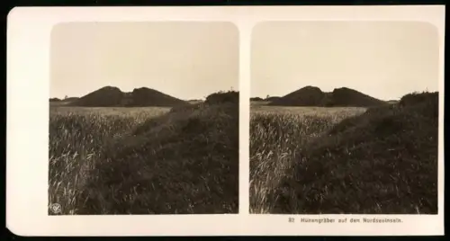 Stereo-Fotografie NPG, Hünengräber auf den Nordseeinseln