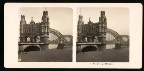 Stereo-Fotografie NPG, Ansicht Hamburg, die Elbbrücke