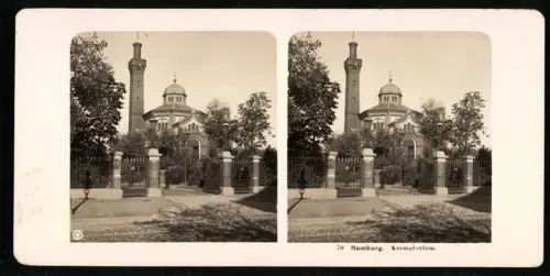 Stereo-Fotografie NPG, Ansicht Hamburg, Blick nach dem Krematorium