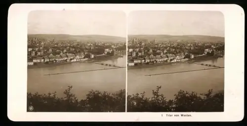 Stereo-Fotografie NPG, Ansicht Trier, Blick nach der Stadt von Westen aus