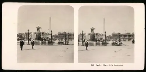 Stereo-Fotografie NPG, Ansicht Paris, Blick auf den Place de la Concorde