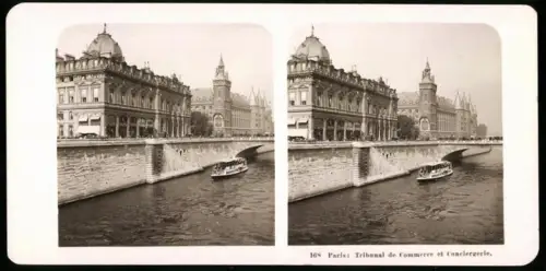 Stereo-Fotografie NPG, Ansicht Paris, Tribunal de Commerce et Conciergerie