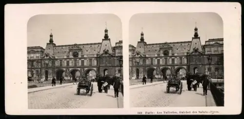 Stereo-Fotografie NPG, Ansicht Paris, Les Tuileries, Guichet des Saints-Peres