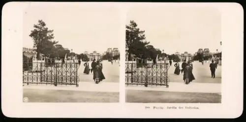 Stereo-Fotografie NPG, Ansicht Paris, Jardin des Tuileries
