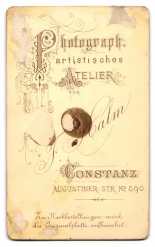 Fotografie Halm, Constanz, Augustiner-Str. 590, Uffz. in Uniform mit Ordensspange alter Art