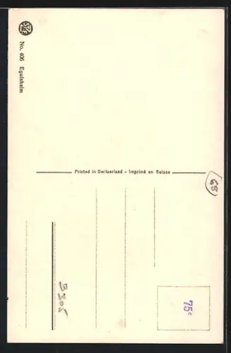 Künstler-AK Eguisheim, Alte Häuser an einer Strasse