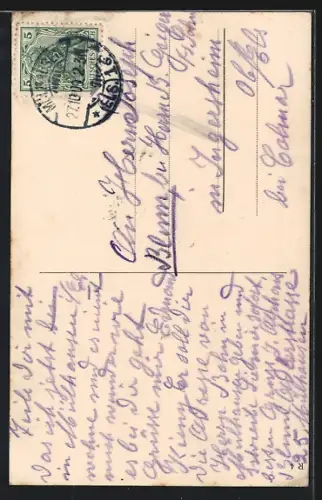 AK Mulhouse, Monument devant la Mairie Le Travail, Groupe de monsieurs