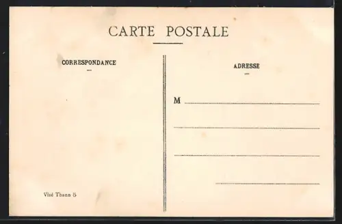 AK Thann, Rue Curiale bombardée par les Allemands