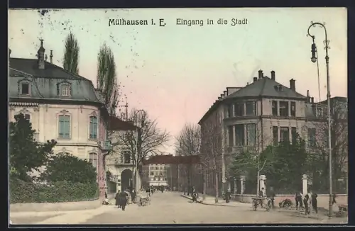 AK Mülhausen i. E., Eingang in die Stadt