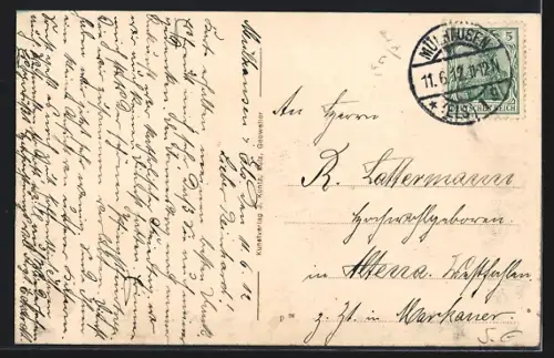 AK Mülhausen /Els., Soldaten des 3. Bad. Dragoner-Regiments Prinz Karl No. 22