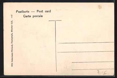 AK Stossweier, Panorama mit Kirche