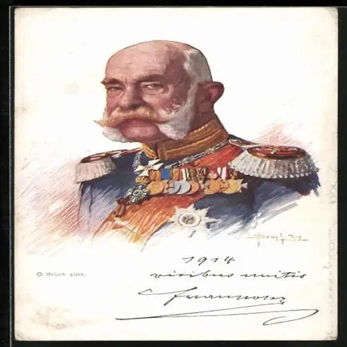 AK Kaiser Franz Josef I. von Österreich in Uniform