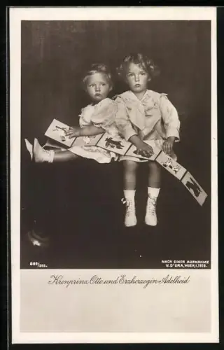 AK Kronprinz Otto und Erzherzogin Adelheid von Österreich mit Bliderbuch