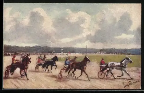 AK Trabrennen auf der Rennbahn