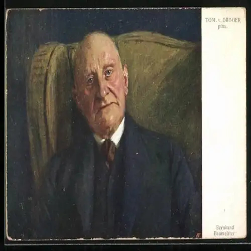 AK Schauspieler Bernhard Baumeister, Portrait im Sessel